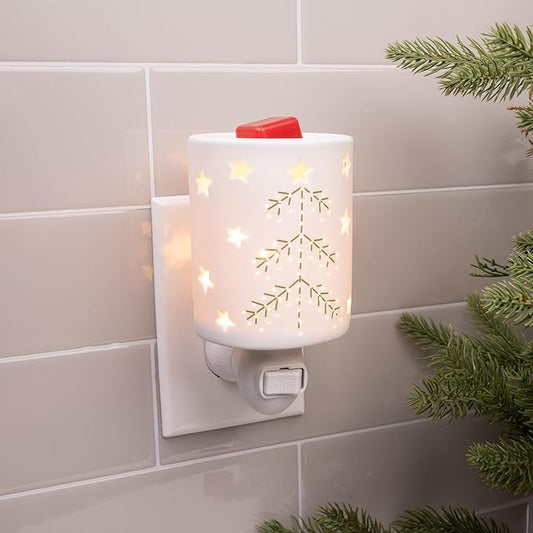 Scentsationals Plug-in Christmas Wax Warmer, Accent Wax Melt Warmer for Scented Wax - Holiday Collection - Electric Fragrance Plugin - Christmas Tree