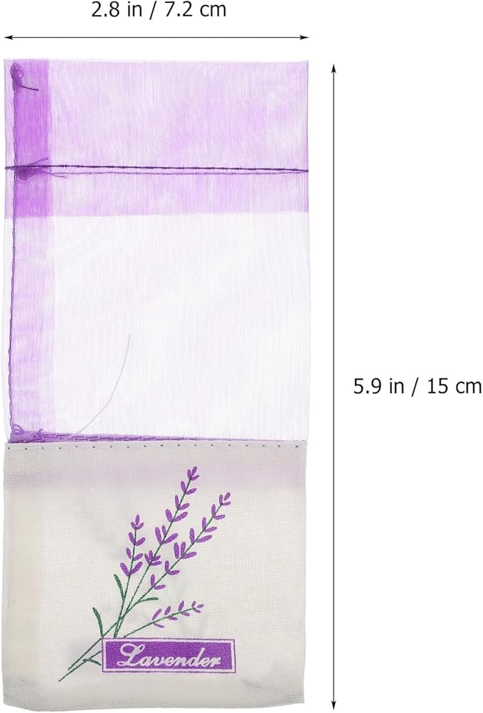 Lavender Fragrance Bags Portable Cotton Gauze Sachets for Closets Rooms and Wardrobes Scented Sachet Bags Deep Purple Style