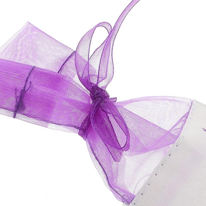 Lavender Scented Sachet Bags Empty Gauze Cotton Fragrance Bags for Closets Wardrobes and Cars Deep Purple Freshness and Easy to Use