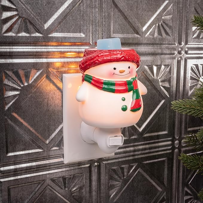 Scentsationals Plug-in Christmas Wax Warmer, Accent Wax Melt Warmer for Scented Wax - Holiday Collection - Electric Fragrance Plugin - Jimbo Snowman