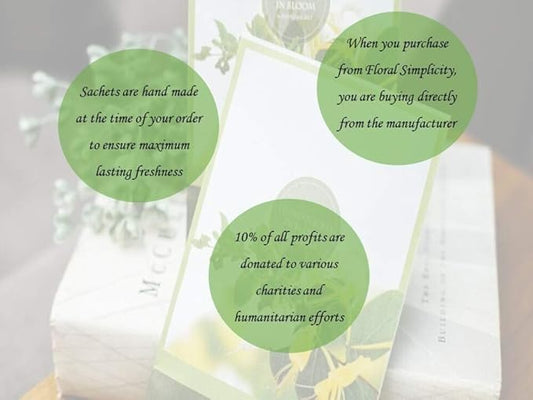 Vanilla Scented Sachets Pack of 3, Everyday - Long-Lasting Scented Bags, Home Fragrance, Air Freshener & Deodorizer for Closet, Room, Drawer, or Cars, Made in USA