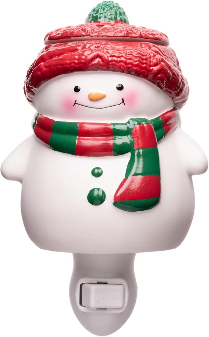 Scentsationals Plug-in Christmas Wax Warmer, Accent Wax Melt Warmer for Scented Wax - Holiday Collection - Electric Fragrance Plugin - Jimbo Snowman