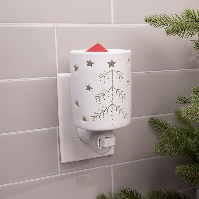 Scentsationals Plug-in Christmas Wax Warmer, Accent Wax Melt Warmer for Scented Wax - Holiday Collection - Electric Fragrance Plugin - Christmas Tree
