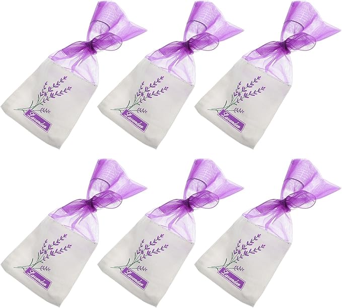 Lavender Fragrance Bags Portable Cotton Gauze Sachets for Closets Rooms and Wardrobes Scented Sachet Bags Deep Purple Style