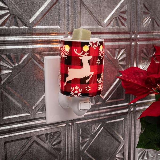 Scentsationals Plug-in Christmas Wax Warmer, Accent Wax Melt Warmer for Scented Wax - Holiday Collection - Electric Fragrance Plugin - Reindeer Games