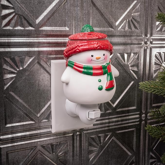 Scentsationals Plug-in Christmas Wax Warmer, Accent Wax Melt Warmer for Scented Wax - Holiday Collection - Electric Fragrance Plugin - Jimbo Snowman